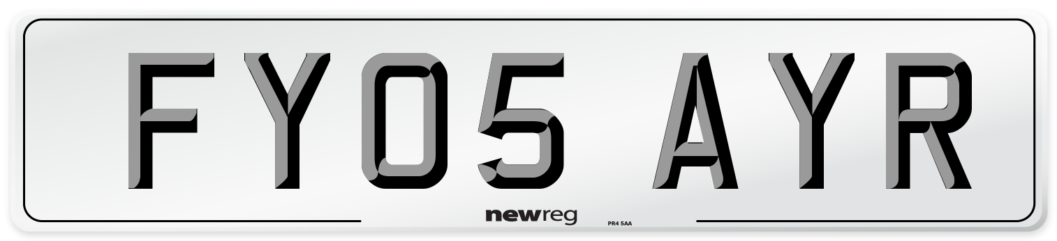 FY05 AYR Number Plate from New Reg